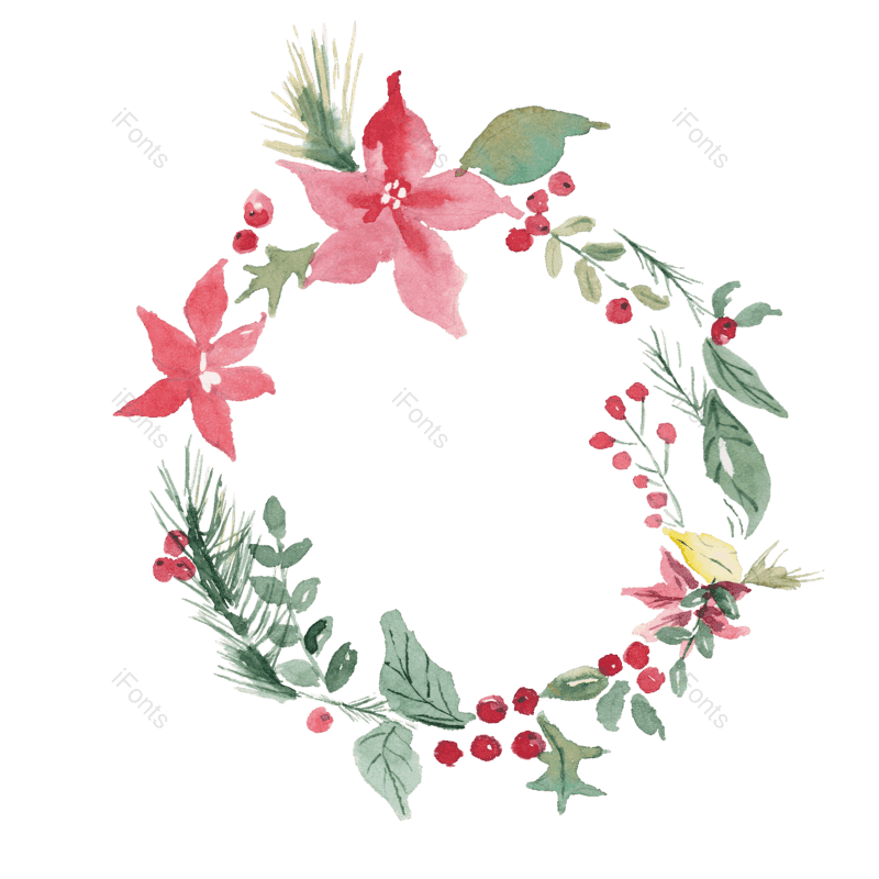 叶子图片,水墨元素,花环PNG,夏天边框免抠素材